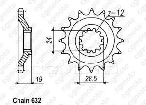 Pignon Gpz 1000 Rx 86-89