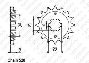 Pignon Yfs 200 Blaster 88-03