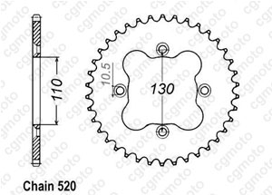 Couronne Honda Trx 250 R 91-92