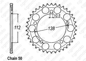Couronne Yzf R6 99-02 Pas 530