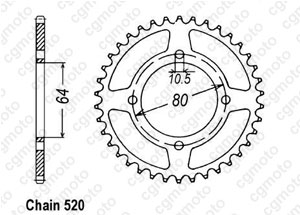 Kit chaine Aeon 125/180 Cobra