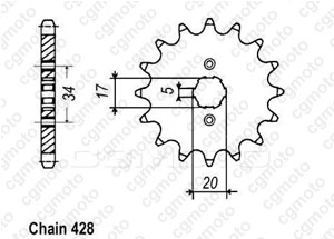 Kit chaine Honda Xr 125 L