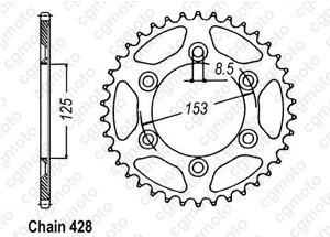 Kit chaine Honda Xr 125 L