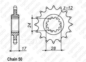 Kit chaine Honda Cbr 600 F