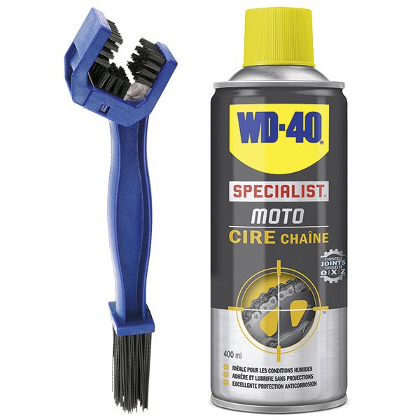 KIT WD40 + Brosse Nettoyage / Kit chaîne moto : Le bon kit chaîne moto